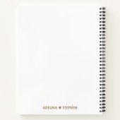 Chic Our Wedding Plans Wedding Journal Gold Script Notizblock (Rückseite)