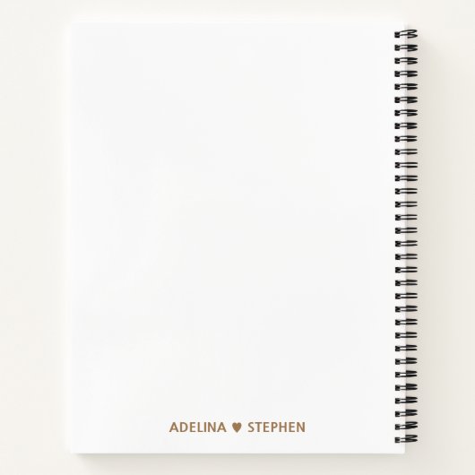 Chic Our Wedding Plans Wedding Journal Gold Script Notizblock (Rückseite)