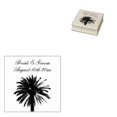 Chic Outdoor Hochzeitspalme Silhouette Gummistempel (Stempel)