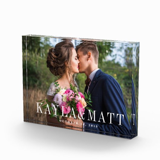 Chic Overlay | Personalisierter Hochzeitsblock Fot Fotoblock (Rechts)