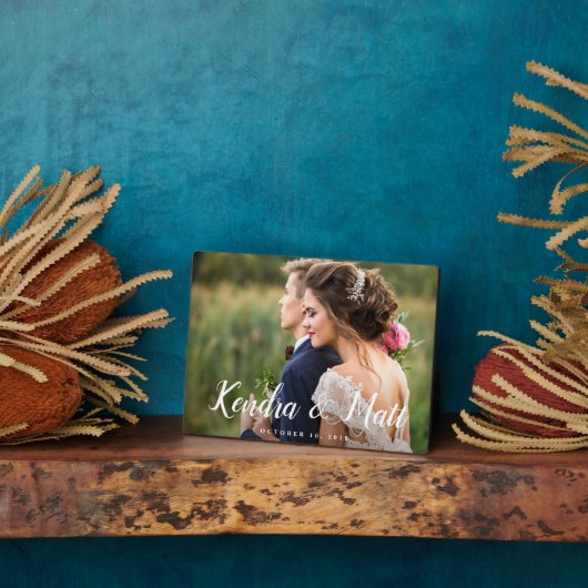 Chic Overlay | Personalisiertes Hochzeitssemble Fotoplatte (Seite)