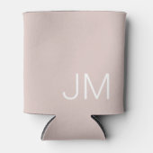 Chic Oversified Monogram Initials Blush Pink Dosenkühler (Vorderseite)
