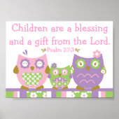 Chic Owls Christlich Bible Verse Poster (Vorne)