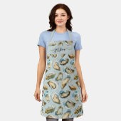 Chic oysters pattern script name apron schürze (Getragen)