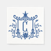 Chic Pagoda Monogram C Napkins Serviette (Vorderseite)