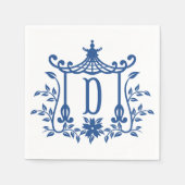 Chic Pagoda Monogram D Napkins Serviette (Vorderseite)