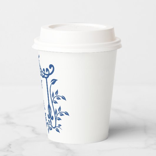 Chic Pagoda Monogram E Paper Cups Pappbecher (Links)