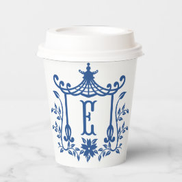 Chic Pagoda Monogram E Paper Cups Pappbecher
