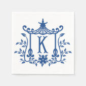 Chic Pagoda Monogram K Napkins Serviette (Vorderseite)