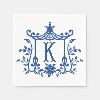 Chic Pagoda Monogram K Napkins Serviette