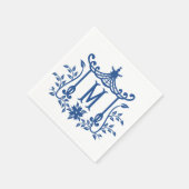 Chic Pagoda Monogram M Napkins Serviette (Ecke)