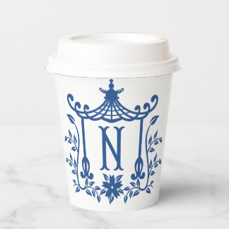 Chic Pagoda Monogram N Paper Cups Pappbecher