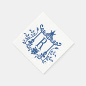 Chic Pagoda Monogram R Napkins Serviette (Ecke)