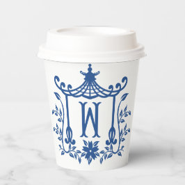 Chic Pagoda Monogram W Paper Cups Pappbecher