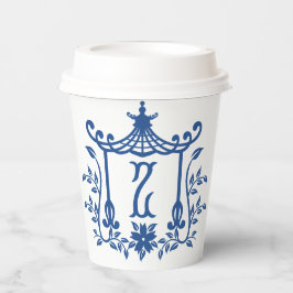 Chic Pagoda Monogram Z Paper Cups Pappbecher