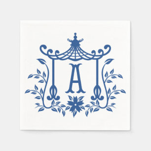 Chic Pagoda Monogramm A Serviette