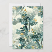 Chic Painted Blätter Hochzeitseinladung Einladung (Rückseite)