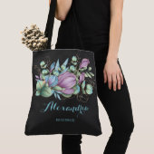 Chic Painted floral Mit Monogramm Tote Bag Tasche (Von Nahem)