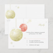 Chic Paisley Christmas RSVP Einladungspostkarte (Vorne/Hinten)