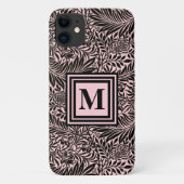 Chic Pale Botanic Foliage Muster Monogramm Case-Mate iPhone Hülle (Rückseite)