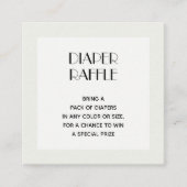 Chic Pale Green Baby Duschdusche Windeln Raffel Begleitkarte (Vorderseite)