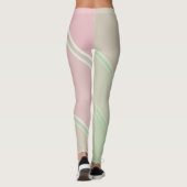 Chic Pale Green unter Pink Bandprint Leggings (Rückseite)