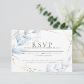 Chic Pale Lilac und Dusty Blue Foliage RSVP Karte (Stehend Vorderseite)