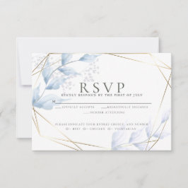Chic Pale Lilac und Dusty Blue Foliage RSVP Karte