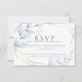 Chic Pale Lilac und Dusty Blue Foliage RSVP Karte (Vorderseite)