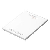 Chic Pale Pink Beige Giro Business Notizblock (Rotiert)