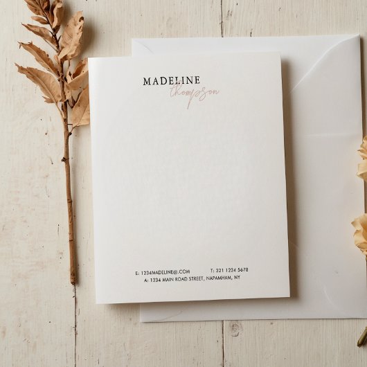 Chic Pale Pink Beige Giro Business Notizblock