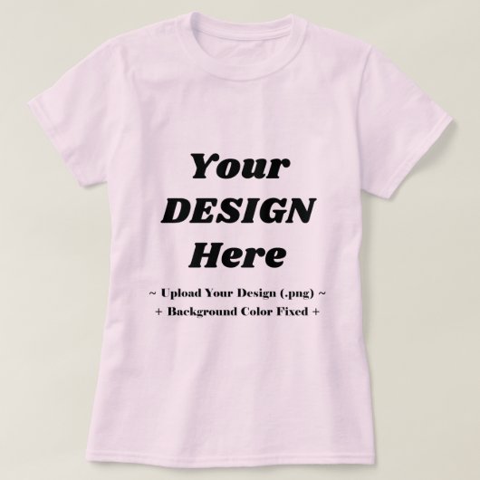 Chic Pale Pink Tee for a Light and Graceful Statem (Design vorne)
