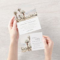 Chic Palm Springs California Landschaft Hochzeit