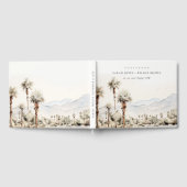 Chic Palm Springs California Landschaft Hochzeit Gästebuch (Voll)