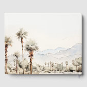 Chic Palm Springs California Landschaft Hochzeit Gästebuch (Rückseite)