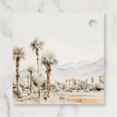 Chic Palm Springs California Landschaft Hochzeit Geschenkanhänger (Rückseite)