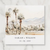 Chic Palm Springs California Landschaft Hochzeit Geschenkanhänger (Vorderseite)