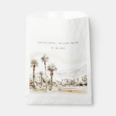 Chic Palm Springs California Landschaft Hochzeit Geschenktütchen (Vorderseite)