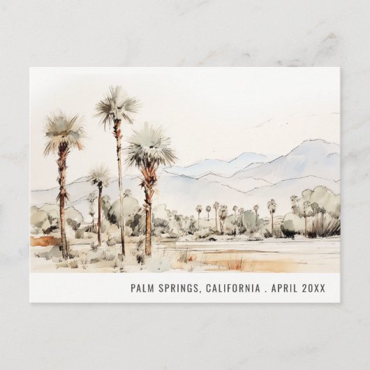 Chic Palm Springs Postkarte (Vorderseite)