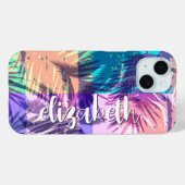 Chic Palm Tree Collage Case-Mate iPhone Hülle (Rückseite (Horizontal))