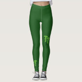 Chic Palm Trees - grün Leggings (Vorderseite)