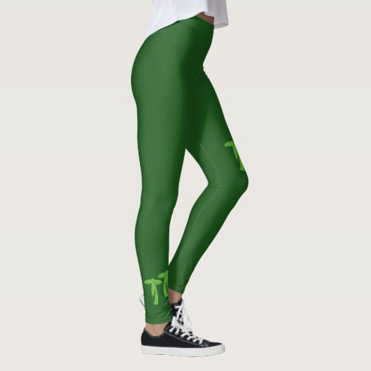 Chic Palm Trees - grün Leggings (Rechts)