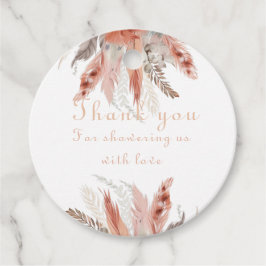 Chic Pampas Grass Baby Dusche Gefallen Tag Geschenkanhänger