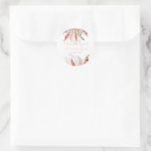 Chic Pampas Grass Baby Dusche Runder Aufkleber (Tasche)