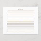 Chic Pampas Grass Boho Brautparty Rezept Karte (Rückseite)