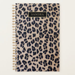 Chic panther pattern and name planer