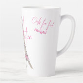Chic Paris Eiffel Tower Personalisiert 16 . Geburt Milchtasse (Rechts)