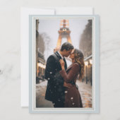 Chic Paris Eiffel Tower Powder Blue Save the Date (Rückseite)