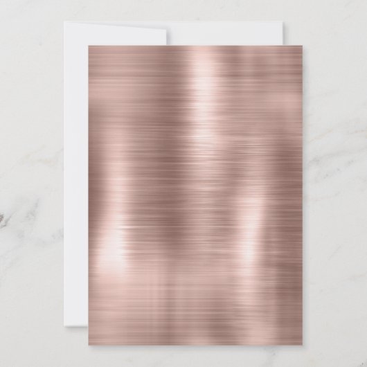 Chic Paris Eiffel Tower Rose Gold Trendy Einladung (Rückseite)