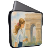 Chic Paris Girl by Arc de Triomphe Laptopschutzhülle (Vorne Rechts)